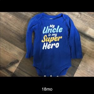18mo long sleeve uncle onesie